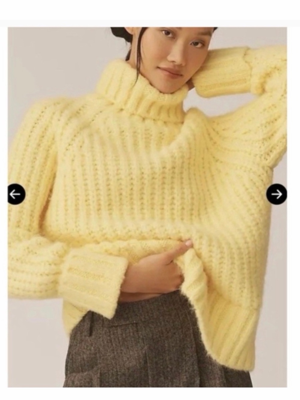 Anthropologie Pilcro Yellow Turtleneck size XS